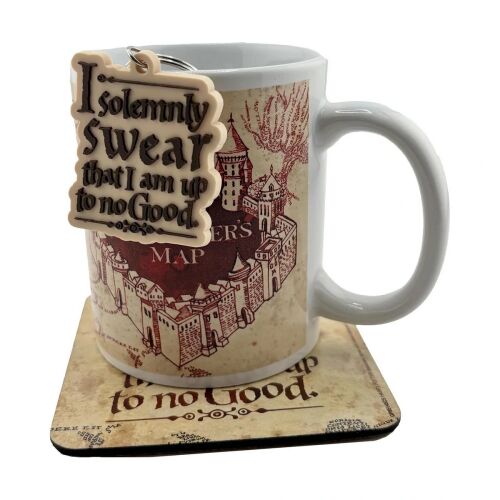 Harry Potter (Marauders Map) gift set incl: mug, coaster and keychain / zestaw prezentowy Harry Potter: kubek, podkładka, brelok 142113512