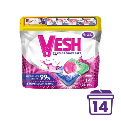 Violeta VESH mosókapszula 14 db – színes ruhákhoz