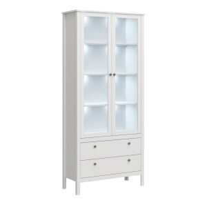 Vitrin 2W2S, fehér, OLJE 142126696 - Vitrin