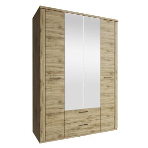 Szekrény 4D2S tükörrel, navarra tölgy, DORSI 142126739 - Hálószoba bútor