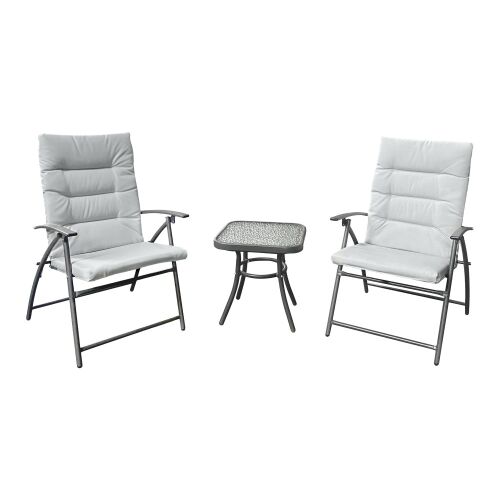 Kerti szett 1+2, szürke/sötétszürke, MUSON 142127143