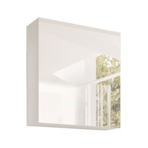 Tükrösszekrény, fehér/ fehér extra magas HG fény, MASON WH14