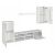Nappali szekrénysor, fehér, fóliázott DTD, FRONTAL 1 NEW 142129508