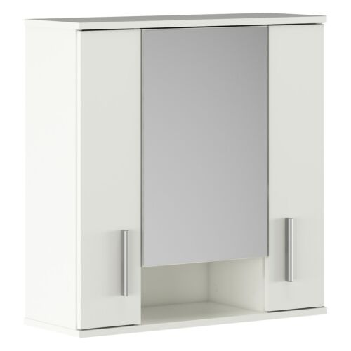 Faliszekrény tükörrel, matt fehér, LESSY NEW 01 142133257