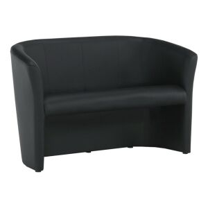 Klub duplafotel, fekete textilbőr, CUBA 142133398 - Nappali bútor