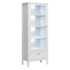 Tempo Vitrin 1W1S, fehér, OLJE, 65 x 37 x 200,6 cm 142134257 - Vitrin