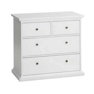 Komód, DTD fóliázott/MDF festett, fehér, PARIS 76716