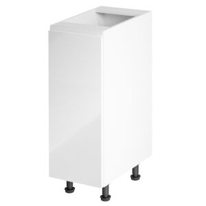Alsószekrény, fehér/fehér extra magasfényű, balos, AURORA D30 142137381 - Konyha bútor