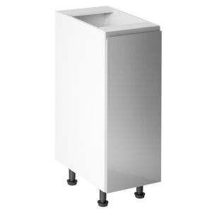 Alsószekrény, fehér/szürke extra magasfényű, jobbos, AURORA D30 142137518 - Konyha bútor
