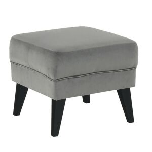 Puff, világosszürke/fekete, RODEZA 142137622 - Lábtartó, puff