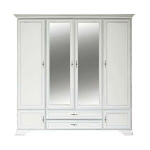 Szekrény, alpesi fehér, KENTAK SZF6D2S 142138250 - Hálószoba bútor