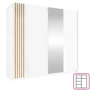 Szekrény, 2D-200, fehér/artisan tölgy, BAJADERO TYP 2 142138299 - Hálószoba bútor