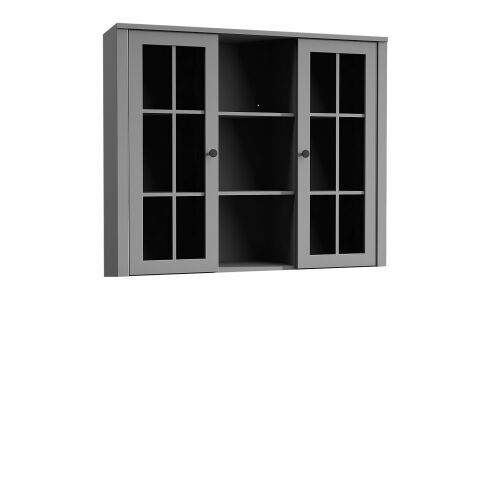 Komód ráépítés W2D, vitrin, szürke, PROVANCE 142138546