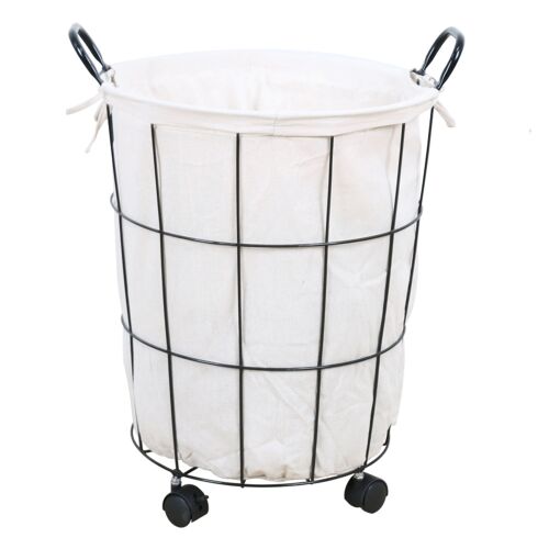 Szennyeskosár, fekete/fehér, KRAMEL 142138690