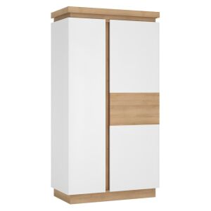 Szekrény LYOS01, tölgy riviera/fehér extra magas fényű, LEONARDO 142138868 - Hálószoba bútor