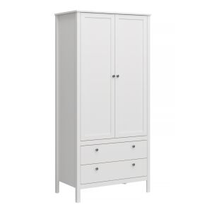 Szekrény 2D2S, fehér, OLJE 142139105 - Hálószoba bútor