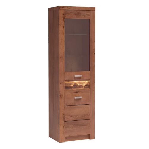 Vitrines szekrény, világos kőris, INFINITY I-04 142139363