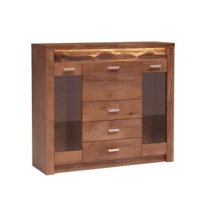 Vitrines komód, világos kőris, INFINITY 08 142139370 - Vitrin