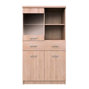 Vitrin 2D1W1S/80, sonoma tölgy, TOPTY TYP 34 142140041 - Vitrin