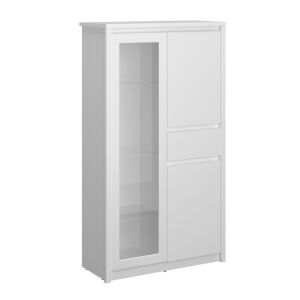 Alacsony vitrin 2D1W1S, fehér, ERODIN 142140078 - Vitrin