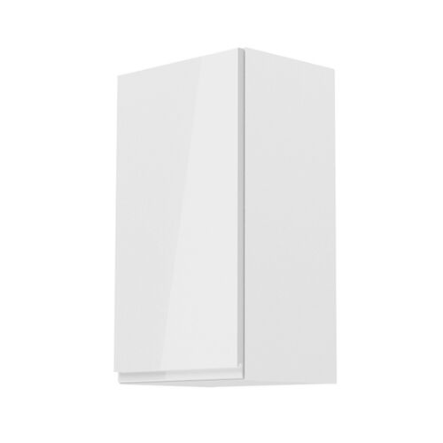 Felsőszekrény, fehér/fehér extra magasfényű, balos, AURORA G40 142141330