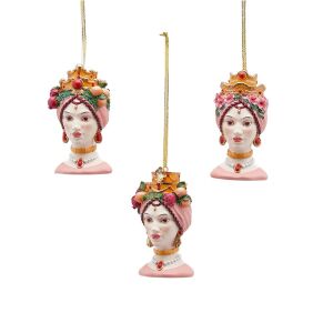 Karácsonyfadísz szicíliai fej poly 10cm/db 142159141 - Karácsonyfadísz