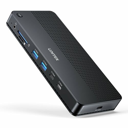 UNITEK D1103A01 dokkoló állomás és port replikátor Vezetékes USB4 Fekete