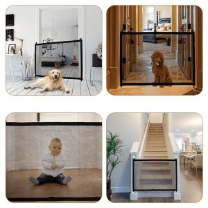 Hálós kapu, sorompó, ajtó, lépcső, kutyáknak és macskáknak, 110x72cm