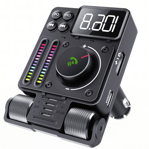 Transmițător FM auto – Bluetooth 5.3, PD 30W cu funcție de încărcare rapidă