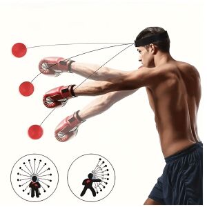 Рефлексна топка – за боксови тренировки, носи се на главата, тип „грузда“ 142171530 - Спорт и свободно време