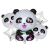 Panda és csillag lufi szett születésnapi dekorációhoz