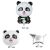 Panda lufi szett méretekkel születésnapi partira