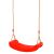 Piros műanyag gyerek hinta kötéllel és állítható magassággal