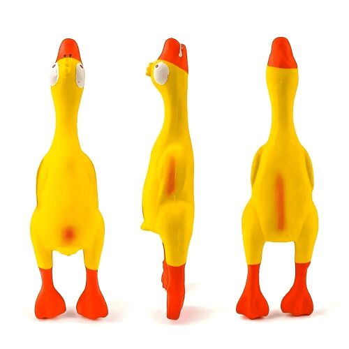 Nyikorgó gumicsirke nagy kutyáknak, kölyökkutyáknak való rágójáték 24 cm