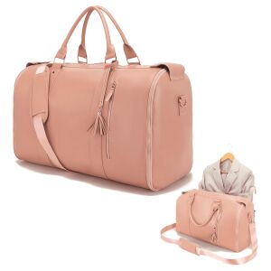 Szögletes nézet az összecsukható ruhás utazótáskáról öltöny tárolóval - Utazótáska