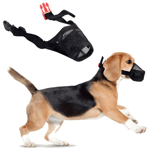 Anyag: kutya szájkosár hálóval, fiziológiailag biztonságos, nejlon, xs