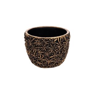 Areus kőkaspó fekete-arany 7,5x6,5cm 142173468 - Kaspó