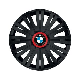 Set 4 capace roti Negre Cu Inel Rosu Active R16 Compatibil Cu BMW