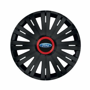 Set 4 capace roti Negre Cu Inel Rosu Active R16 Compatibil Cu Ford
