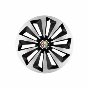 Set 4 capace roti Fox Gri-Negru R16 Compatibil Cu Alfa Romeo