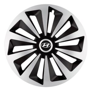 Set 4 capace roti Fox Gri-Negru R16 Compatibil Cu Hyundai