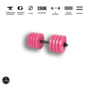 GazoFitness® Ručné závažia 1×11,5 kg (celkom: 11,5 kg) Ružové 142193485 - GAZO FITNESS Závažia a činky