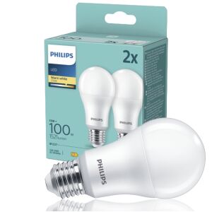Philips E27 LED 13W 1521lm 2700K melegfehér 180° - 100W LED izzó (2 db-os csomag)