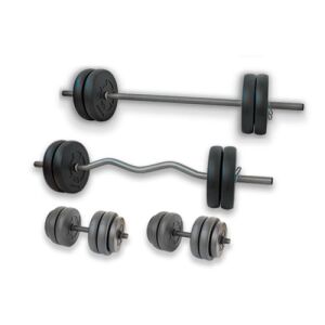 GazoFitness Hardcore 72kg Sada závaží s tyčou a tyčami na činky - Posilňovanie