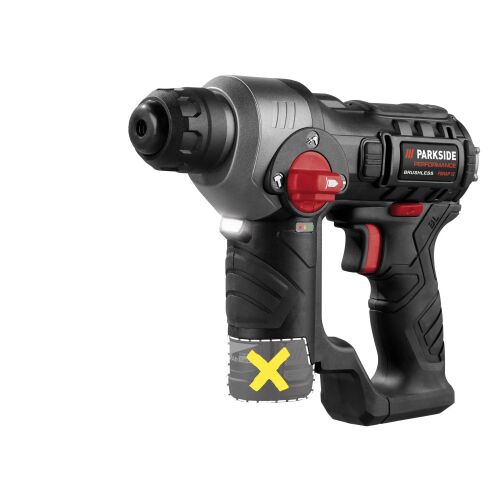 PARKSIDE® PBHAP 12 A1 - 12 V akkus fúró- és vésőkalapács, SDS-Plus, 1.1 J - akku és töltő nélkül