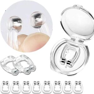 4db Szilikon mágneses horkolás elleni orrcsipesz, mosható újrafelhasználható