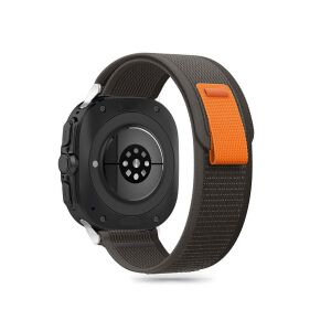 Brățară Tech-Protect Nylon pentru Samsung Galaxy Watch Ultra 2024/2025 (47mm) - negru/portocaliu - Tech-Protect