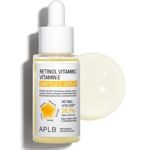 APLB Retinol C-vitamin E-vitamin Ampulla Szérum 40ml az öregedés ellen és a bőr ragyogásáért - Arcszérum