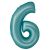 Folie balon numărul 6 albastru deschis mat, 76 cm 142207247