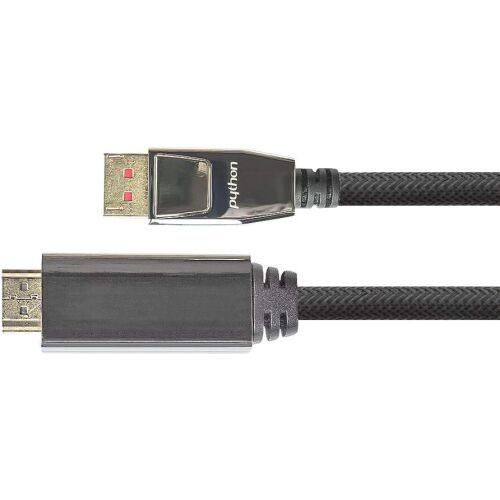 Python GC-M0217 DisplayPort 1.4 - HDMI 2.0 Kábel, 2m, Fekete - DisplayPort